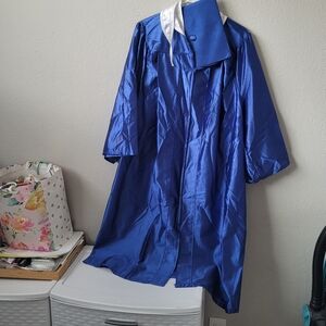 Herff Jones Blue Graduation Cap & Gown Size 5'3" 5'4"